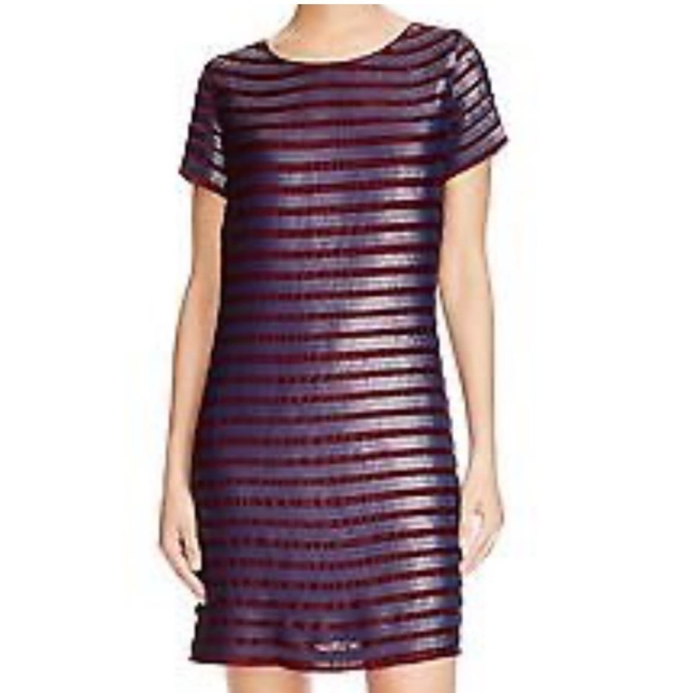 NWT French Connection Satellite Brights Sequin Shift Dress 6 Retail $298.00